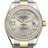Rolex Datejust 28 Silver Diamond Star Dial Bezel Yellow Gold Ladies Watch 279383Rbr 279383