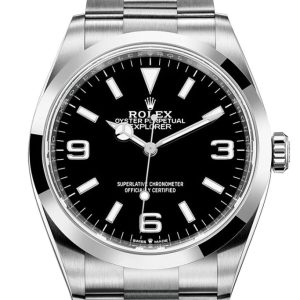 Rolex Explorer I 36 Black Dial Stainless Steel Men’s Watch 124270