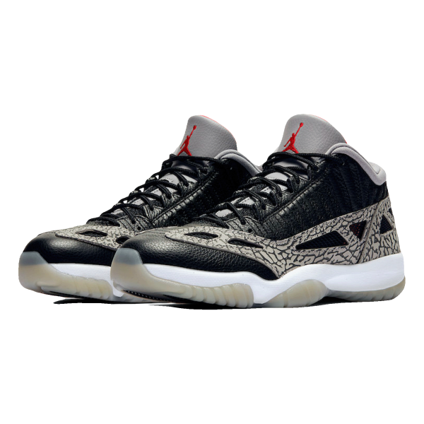 Nike Air Jordan 11 Retro Low IE Black Cement Side