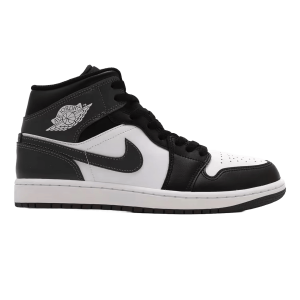 Nike Air Jordan 1 Mid Black White Iron Grey