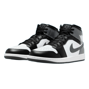 Nike Air Jordan 1 Mid Black White Iron Grey Side