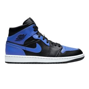 Nike Air Jordan 1 Mid Hyper Royal Tumbled Leather