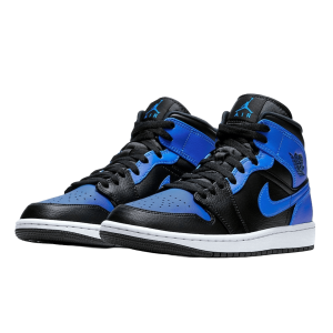 Nike Air Jordan 1 Mid Hyper Royal Tumbled Leather Side