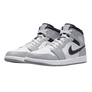 Nike Air Jordan 1 Mid Light Smoke Grey Anthracite Side