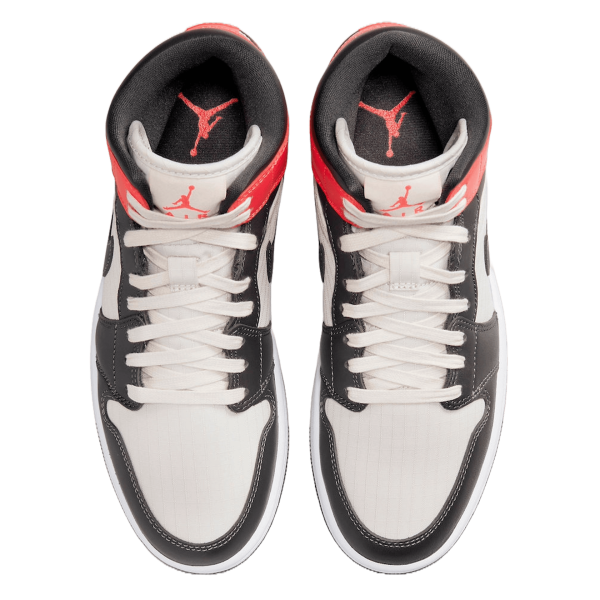 Nike Air Jordan 1 Mid Newsprint Light Orewood Brown (W) Oben