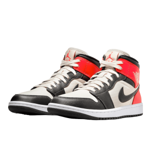 Nike Air Jordan 1 Mid Newsprint Light Orewood Brown (W) Side