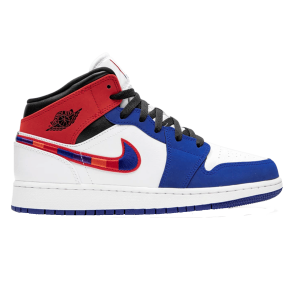 Nike Air Jordan 1 Mid Rush Blue University Red (GS)