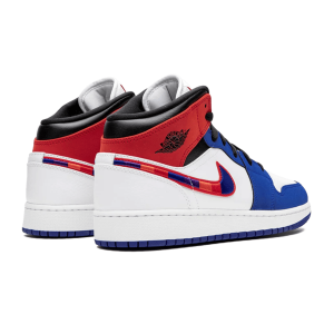 Nike Air Jordan 1 Mid Rush Blue University Red (GS) Back