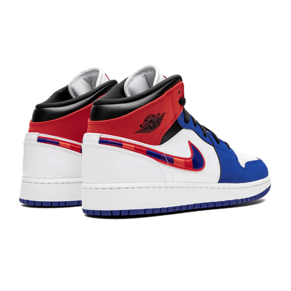 Nike Air Jordan 1 Mid Rush Blue University Red (GS) Back