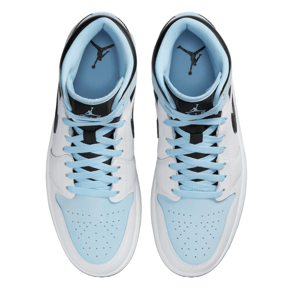 Nike Air Jordan 1 Mid SE Ice Blue (2023) (GS) Oben