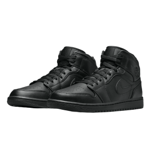 Nike Air Jordan 1 Mid Triple Black Side