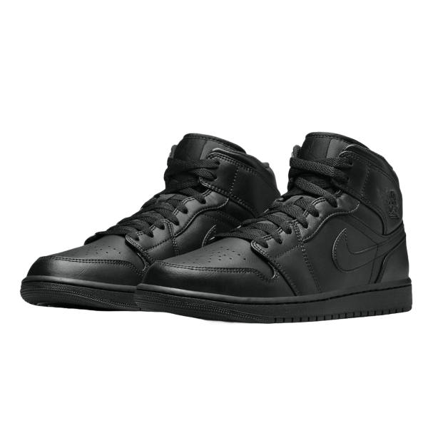 Nike Air Jordan 1 Mid Triple Black Side