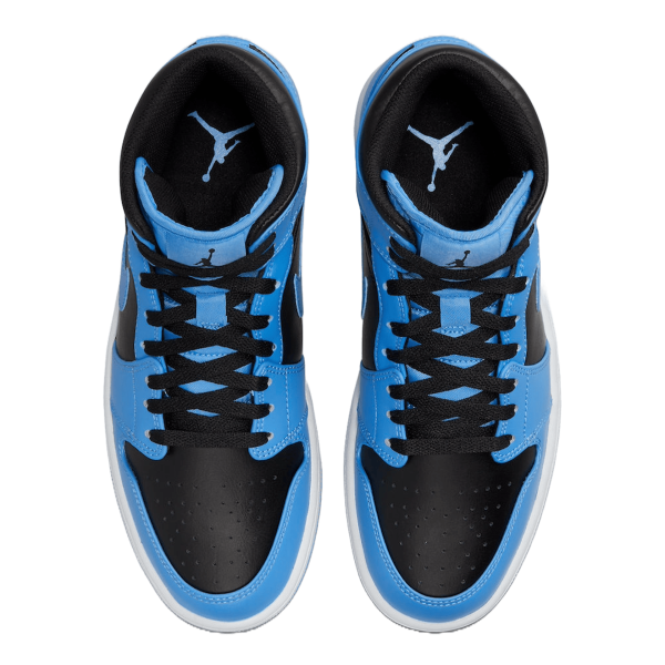 Nike Air Jordan 1 Mid University Blue Black Oben