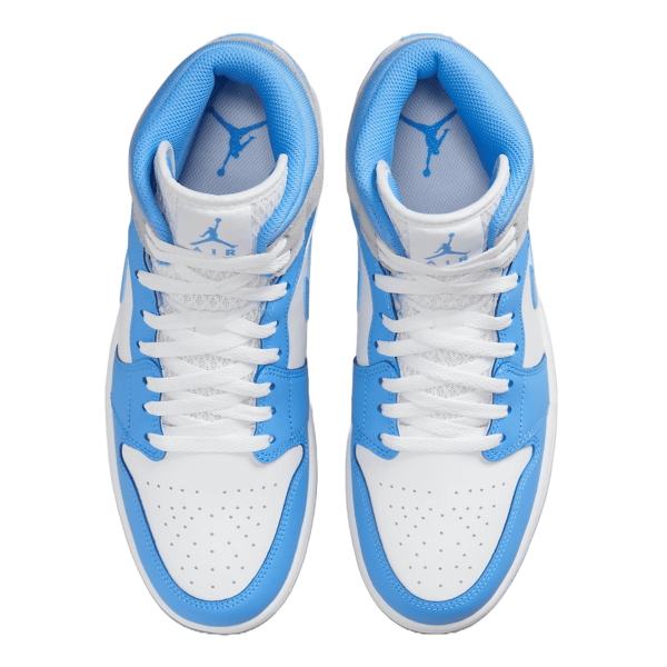 Nike Air Jordan 1 Mid University Blue Grey Oben