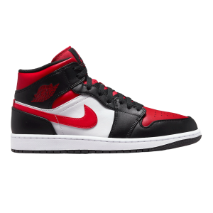 Nike Air Jordan 1 Mid White Black Red (2022)
