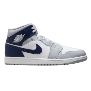 Nike Air Jordan 1 Mid Wolf Grey Midnight Navy