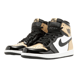 Nike Air Jordan 1 Retro High NRG Patent Gold Toe Side