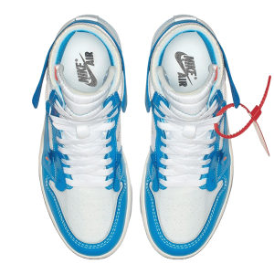 Nike Air Jordan 1 Retro High Off-White University Blue Oben