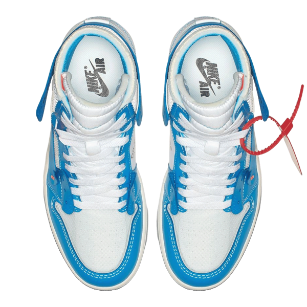 Nike Air Jordan 1 Retro High Off-White University Blue Oben