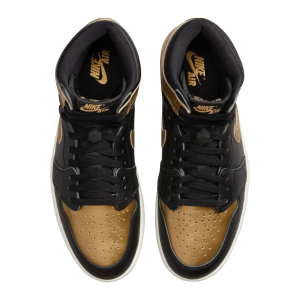 Nike Air Jordan 1 Retro High OG Black Metallic Gold (GS) Oben