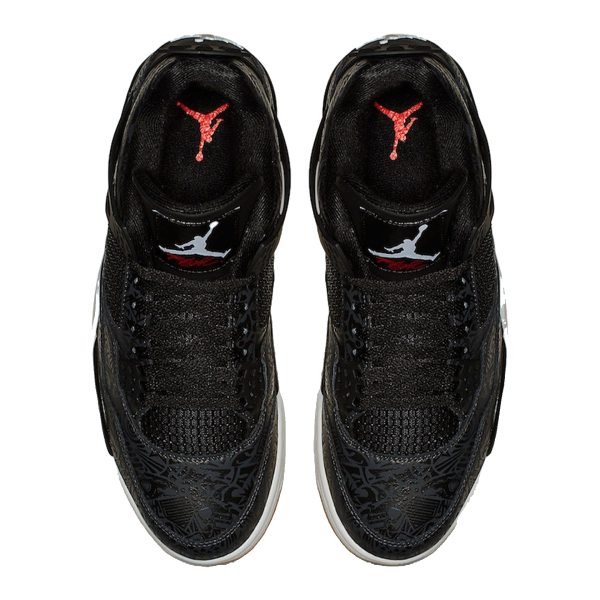 Nike Air Jordan 4 Retro Laser Black Gum (GS) Oben