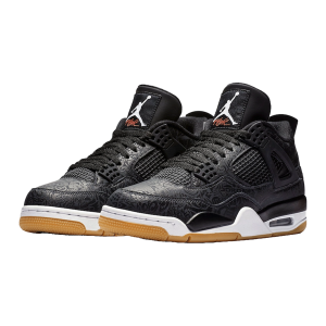 Nike Air Jordan 4 Retro Laser Black Gum (GS) Side