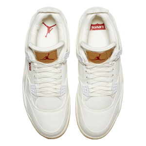 Nike Air Jordan 4 Retro Levi's White (GS) (Levi's Tag) Oben