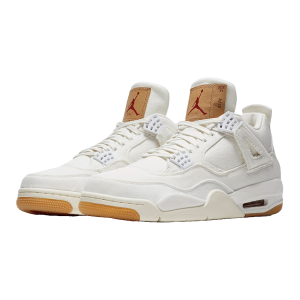 Nike Air Jordan 4 Retro Levi's White (GS) (Levi's Tag) Side