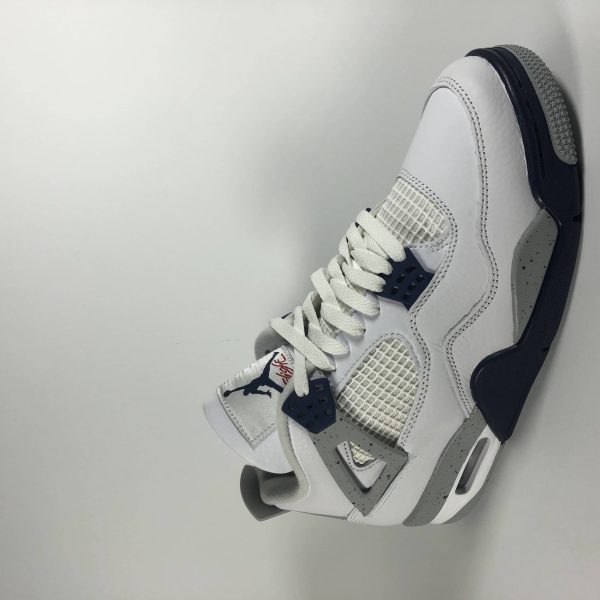 Nike Air Jordan 4 Retro White Midnight Navy Rechts